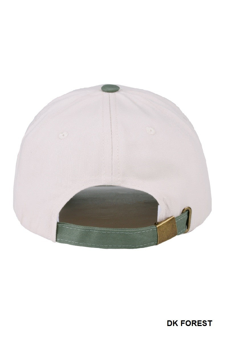 Mommin' Two Tone Canvas Cotton Cap Forest