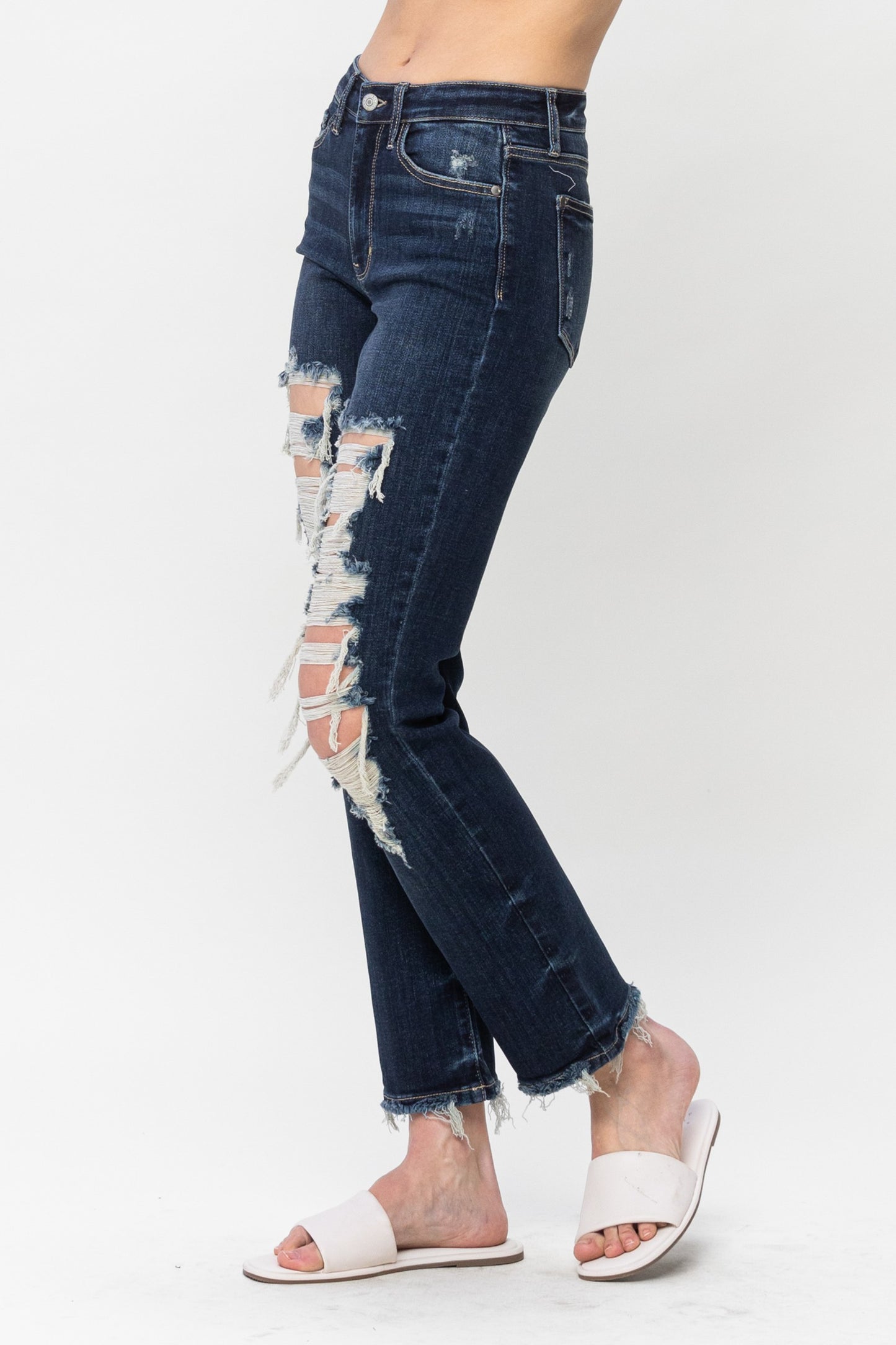 Judy Blue MR Heavy Destroy Straight Leg