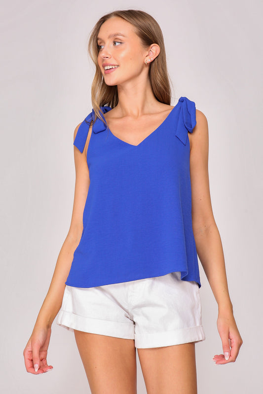 Self Tie Strap Airflow Game Day Cami Top