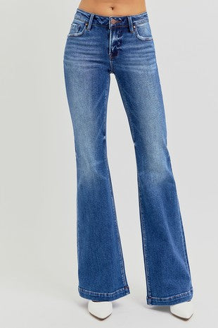 RISEN JEANS LOW RISE FLARE JEANS