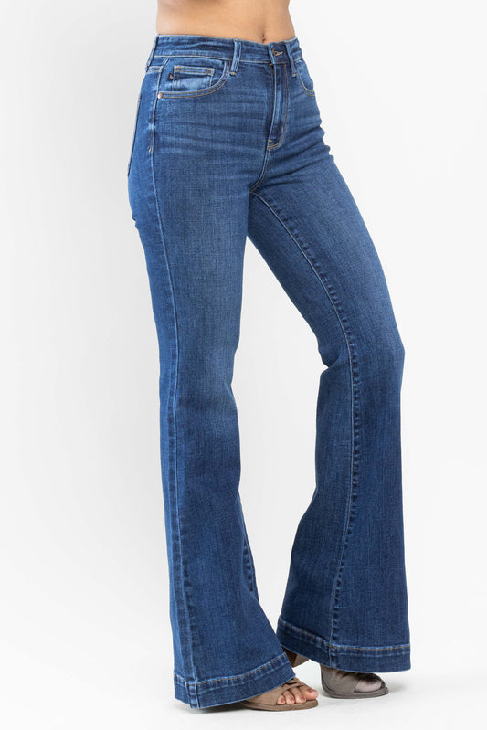 Judy Blue HW Wide Hem Flare Leg