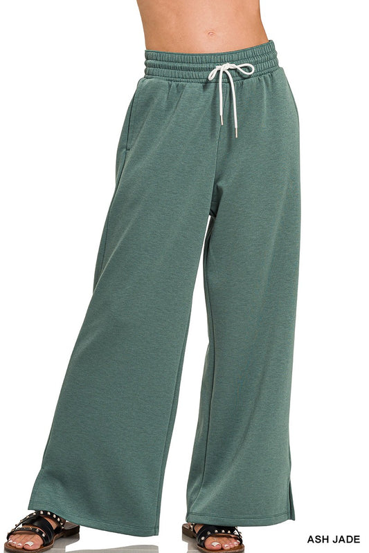 Scuba Drawstring Pants Jade