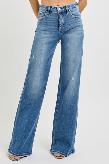 Tummy Control High Rise Wide Jeans