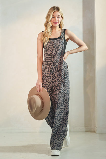 Sleeveless Animal Urban Ribbed Jumpsuits PREORDER