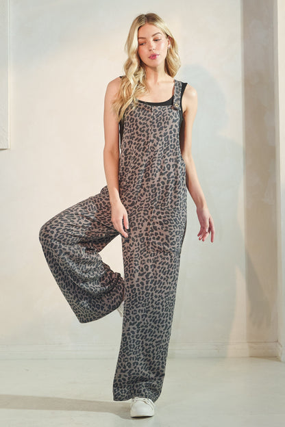 Sleeveless Animal Urban Ribbed Jumpsuits PREORDER
