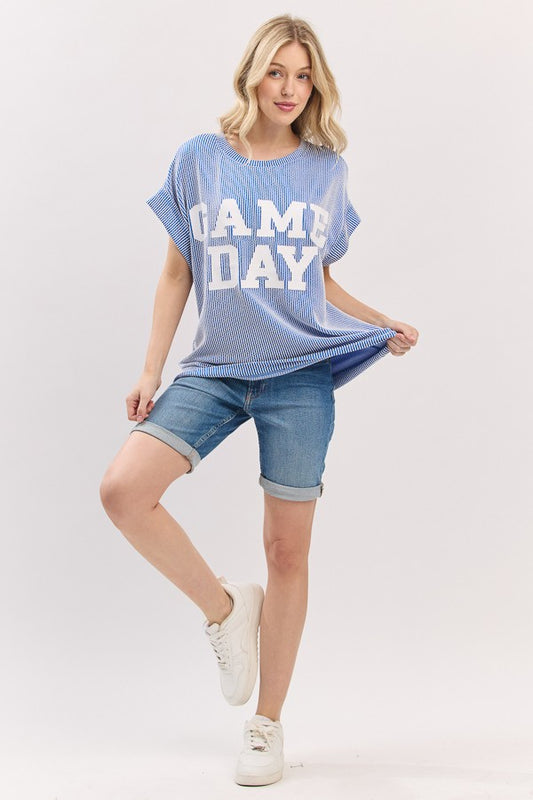Game Day Ribbed Knit Top