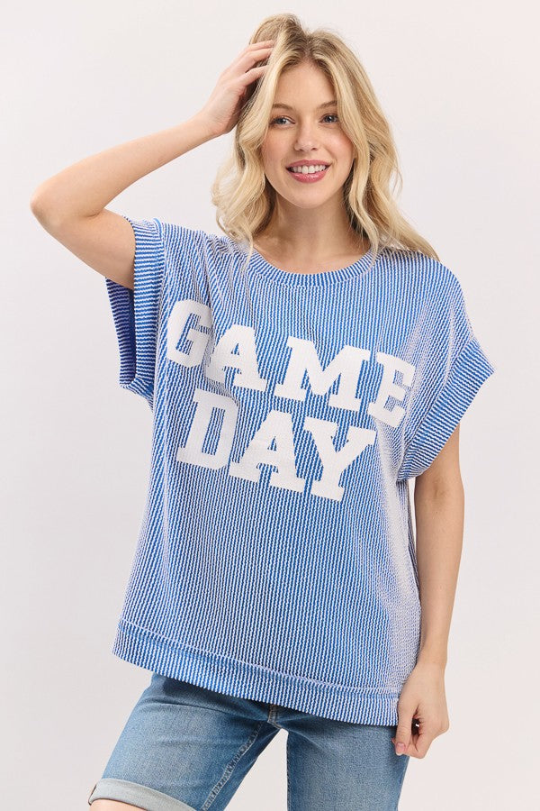 Game Day Ribbed Knit Top