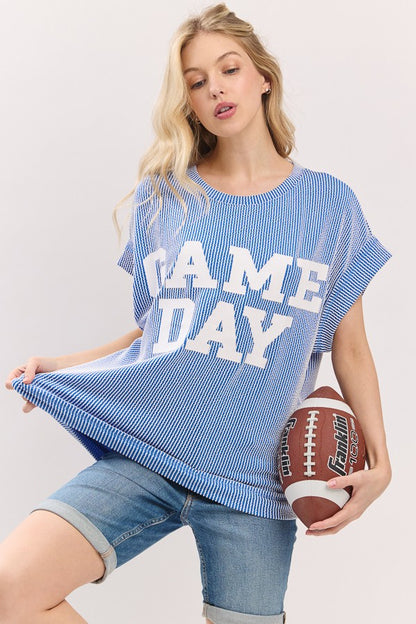 Game Day Ribbed Knit Top