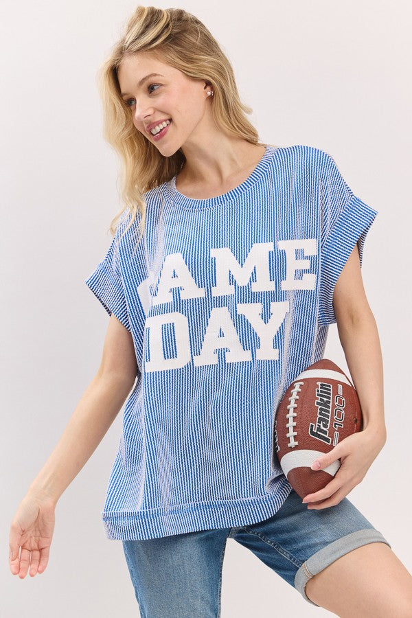 Game Day Ribbed Knit Top