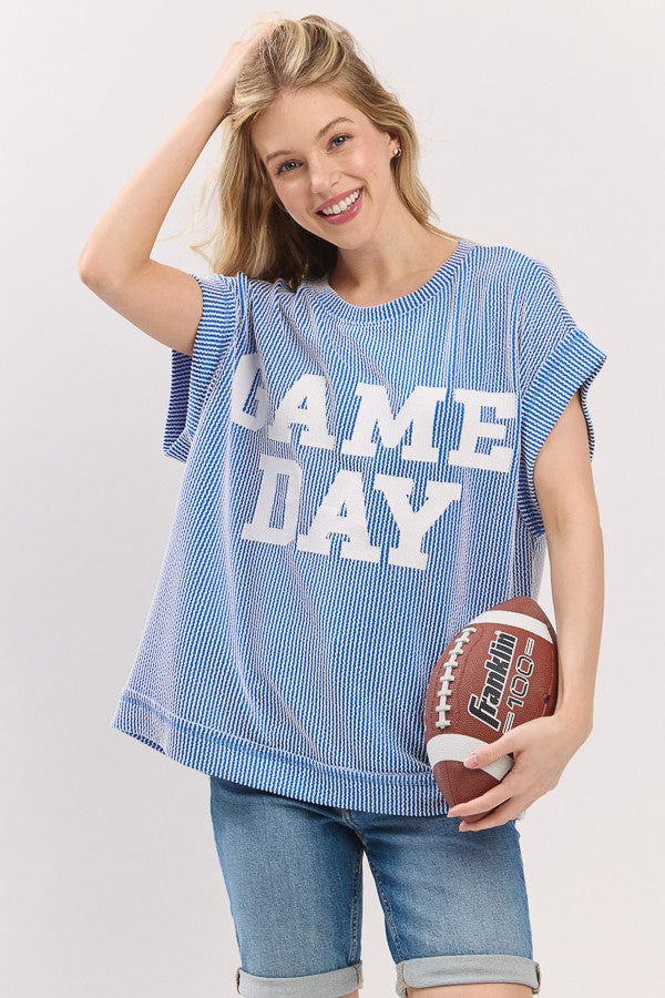 Game Day Ribbed Knit Top