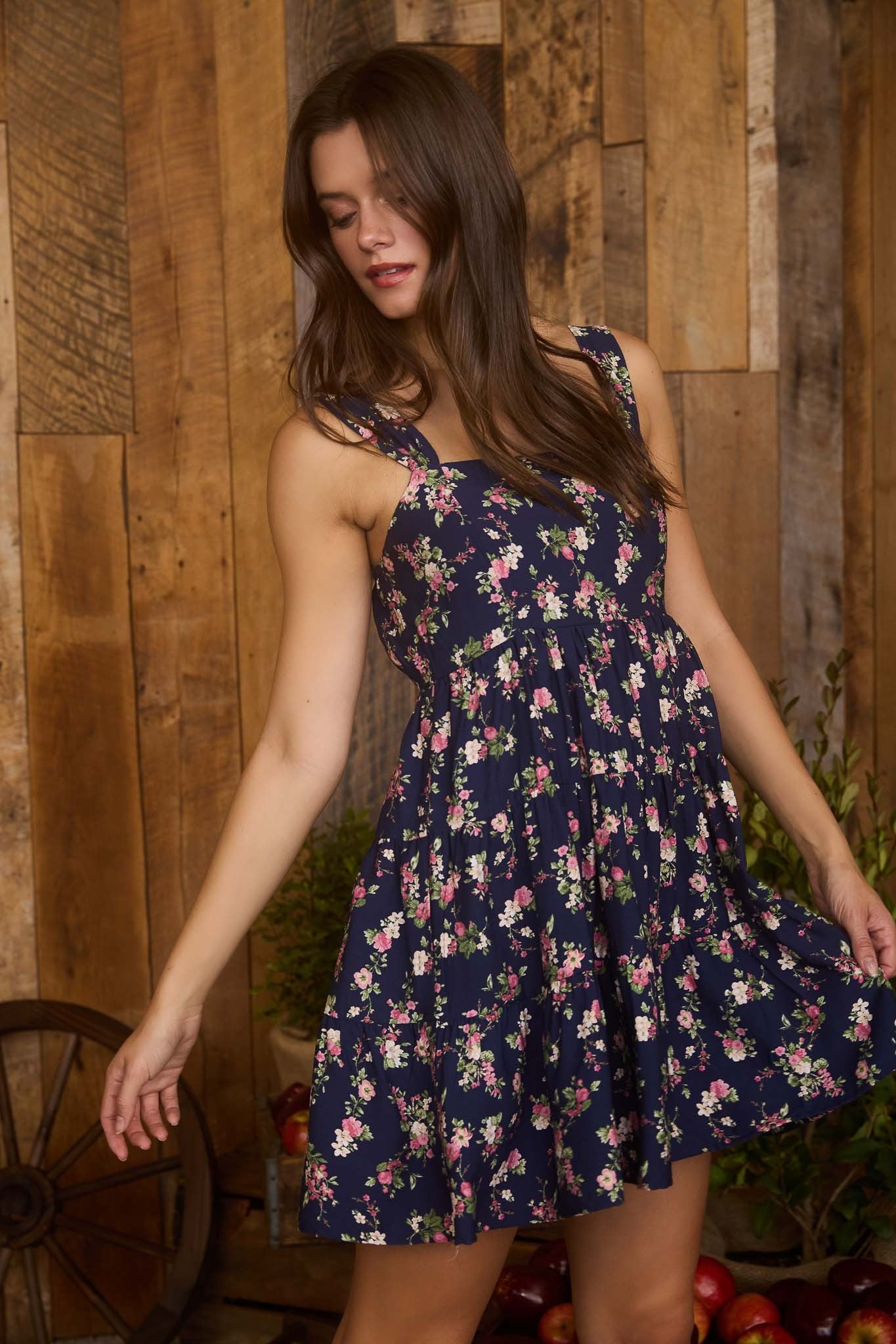 Floral Sleeveless Tiered Mini Dress PREORDER
