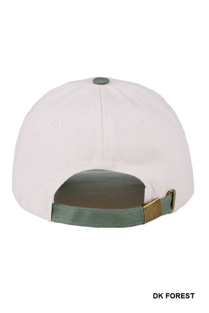 Mommin' Two Tone Canvas Cotton Cap Forest