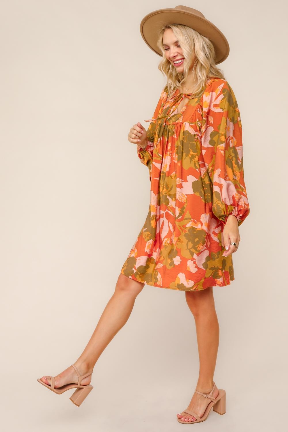 Woven Tunic Shift Dress With Side Pockets (PREORDER)