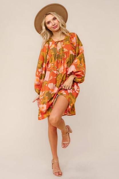 Woven Tunic Shift Dress With Side Pockets (PREORDER)
