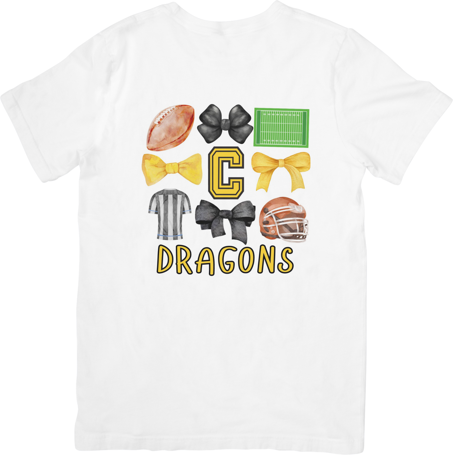 Exclusive Chico Dragons Football Bow Coquette T-Shirt
