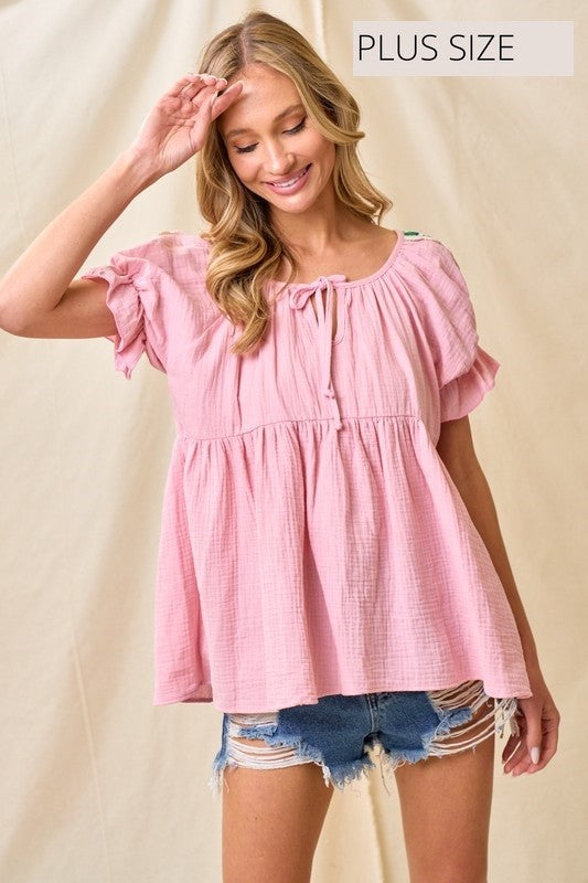 Plus Size Rominas patch work blouse