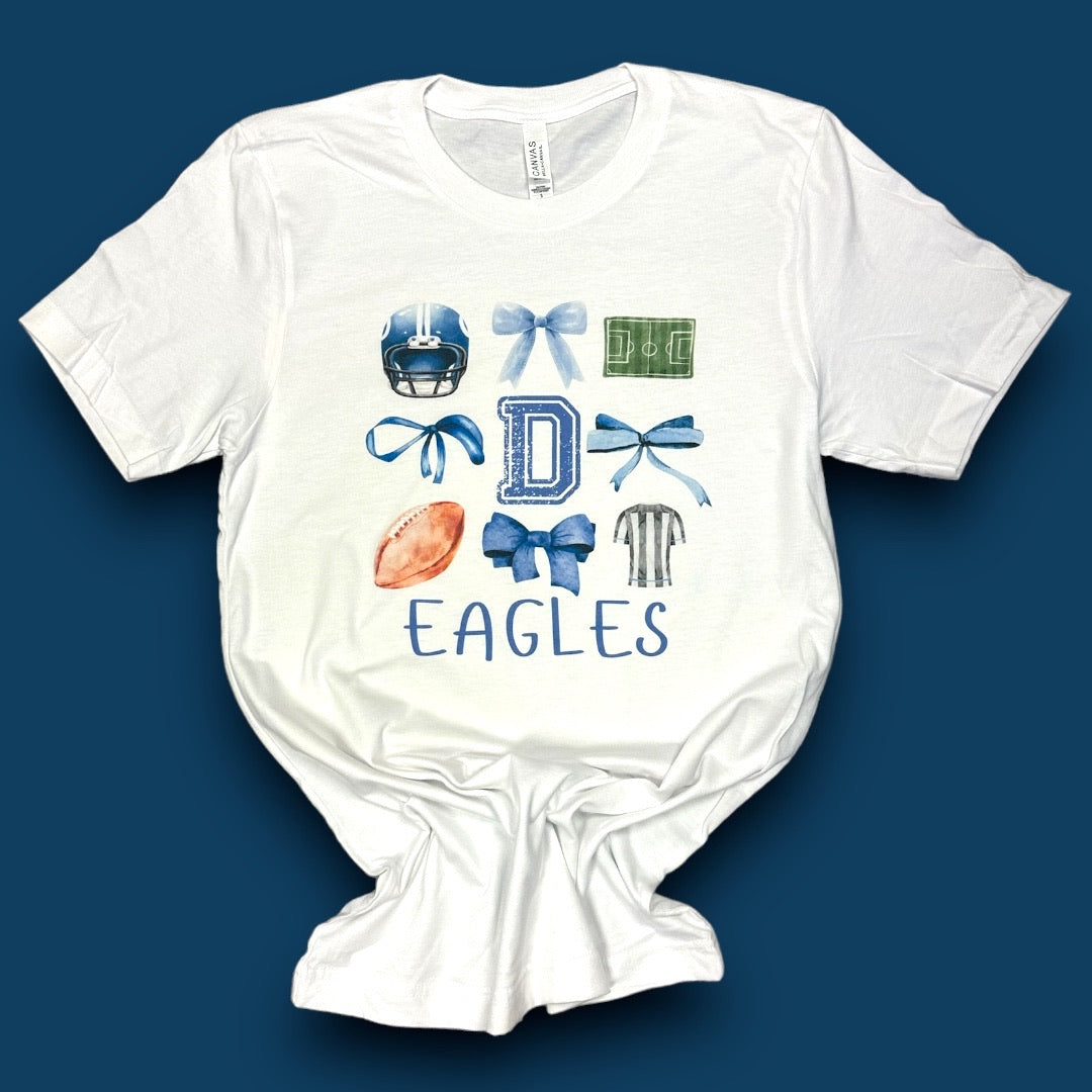 Exclusive Decatur Eagles Football Bow Coquette T-Shirt