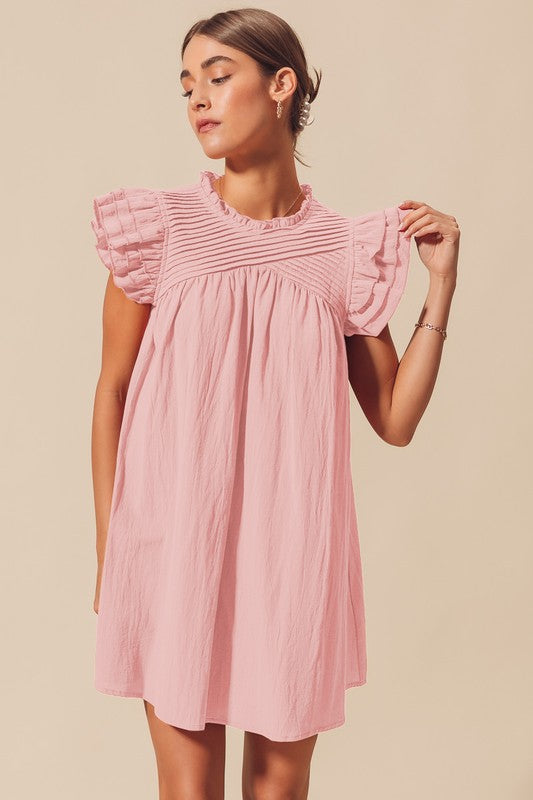 Gauze A Line Blush Dress