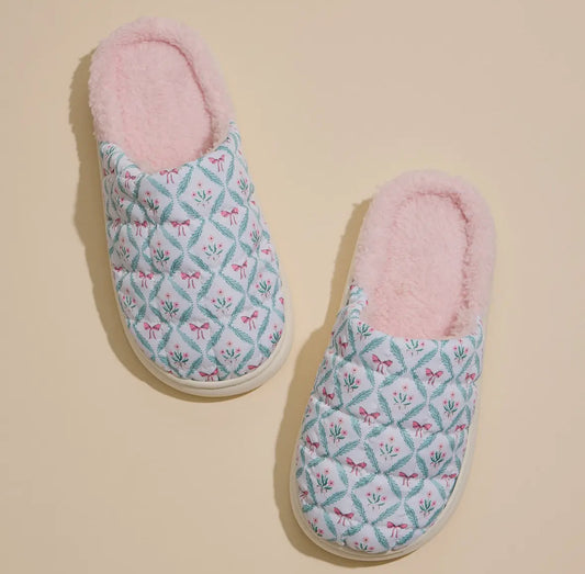 Festive Quilted Indoor Slippers (PREORDER)